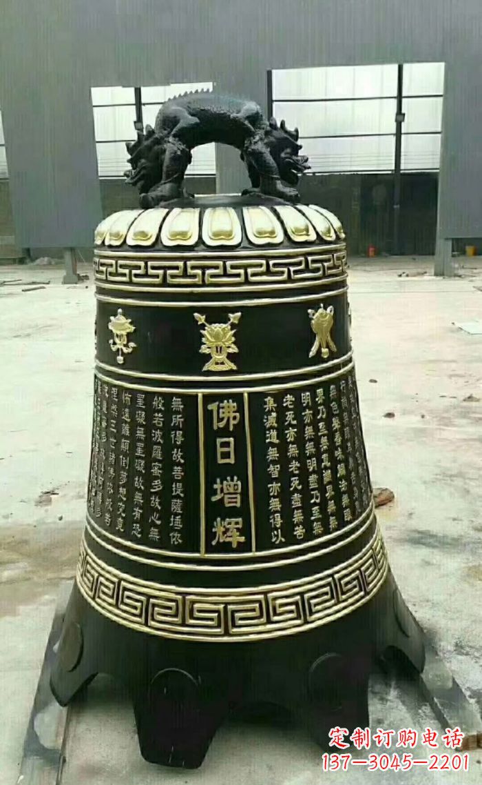 天津寺庙铜钟雕塑 (6)