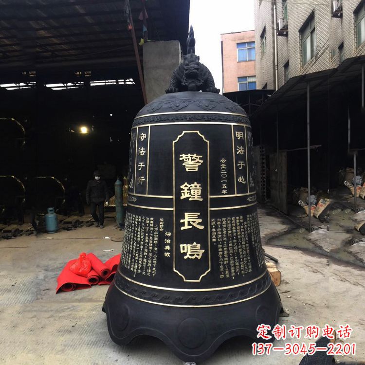 天津寺庙铜钟雕塑
