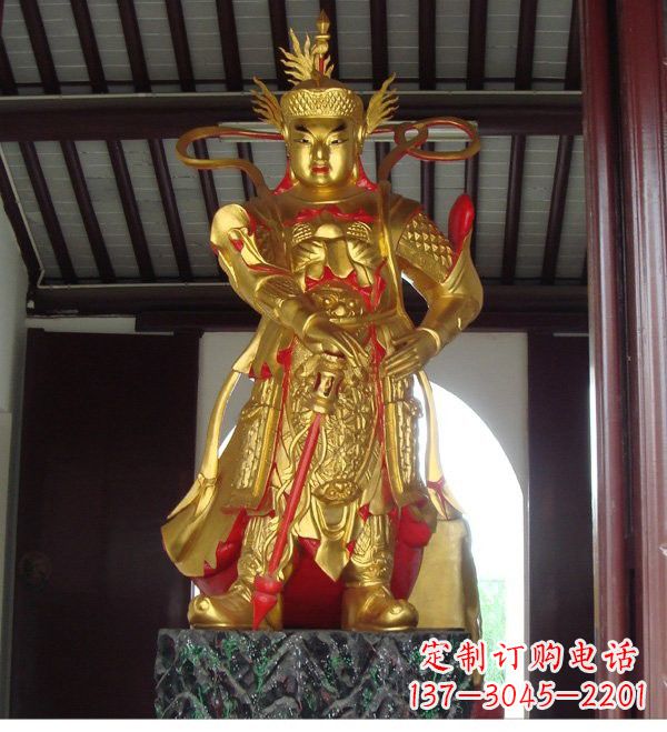 天津寺庙韦陀菩萨铜雕