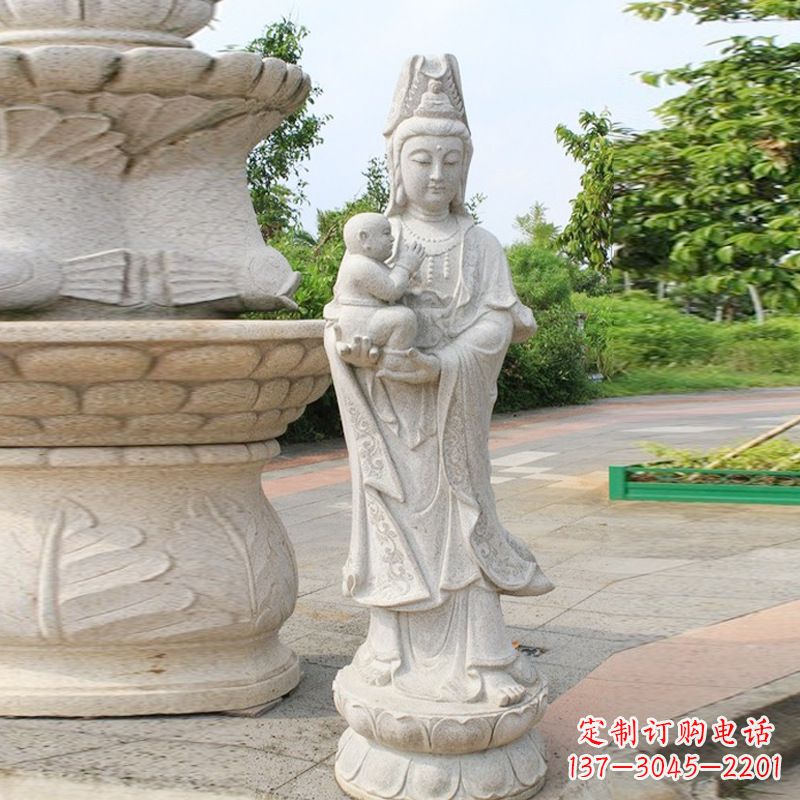 天津送子观音汉白玉石雕