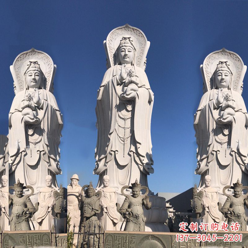 天津送子观音大型石雕塑