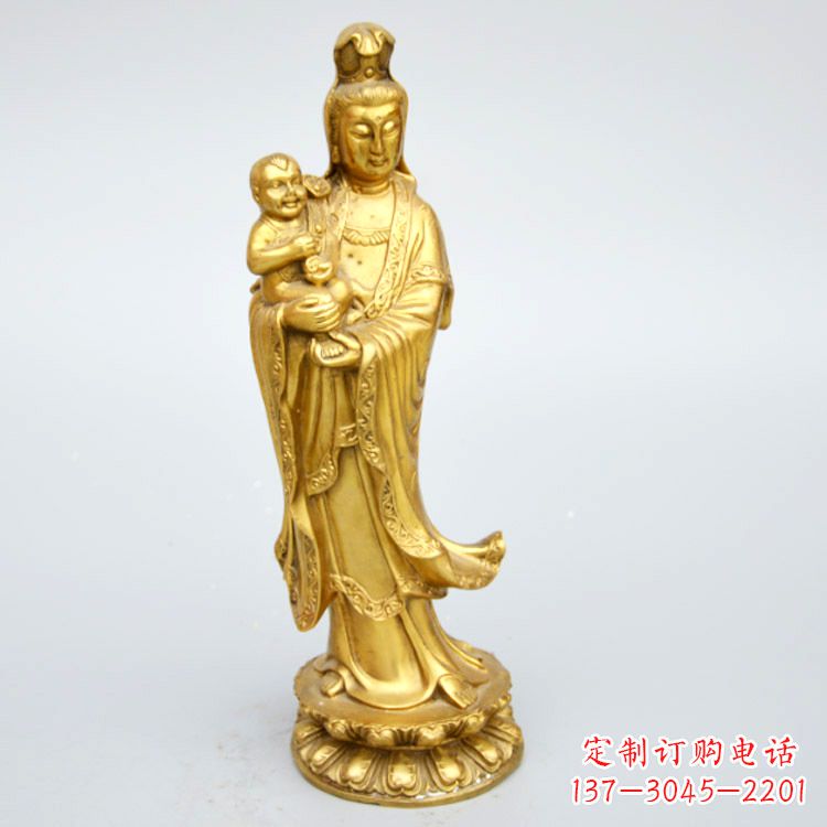 天津送子观音铜雕