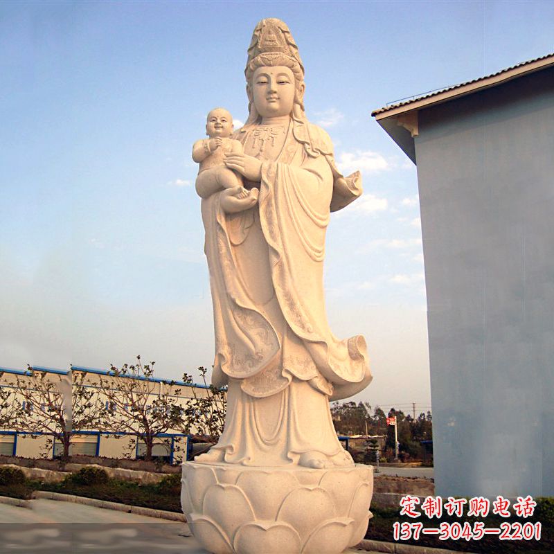 天津送子观音石雕