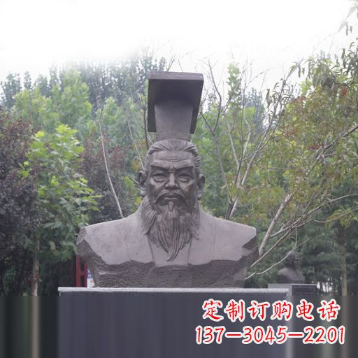 天津隋朝开国皇帝隋文帝杨坚石雕头像