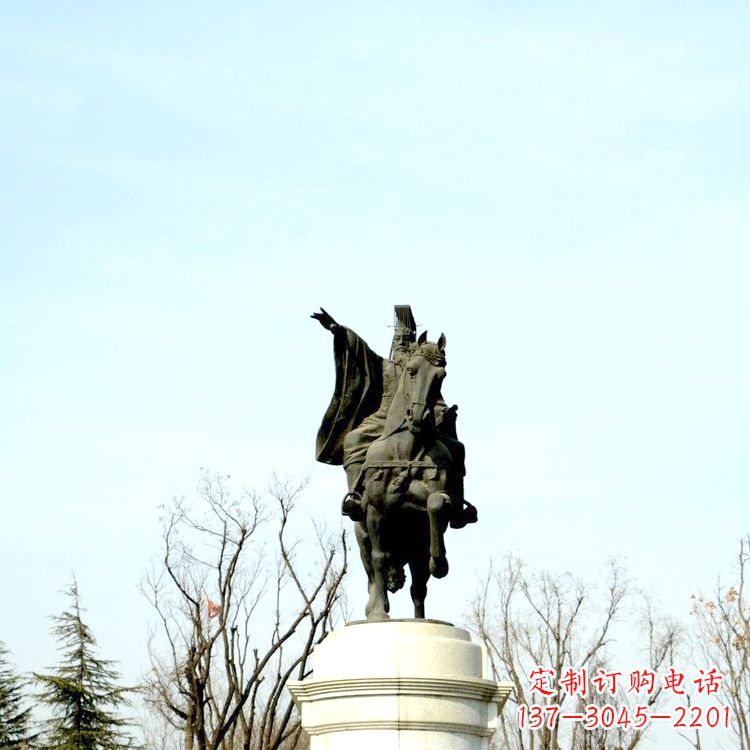 天津隋文帝杨坚铜雕塑像