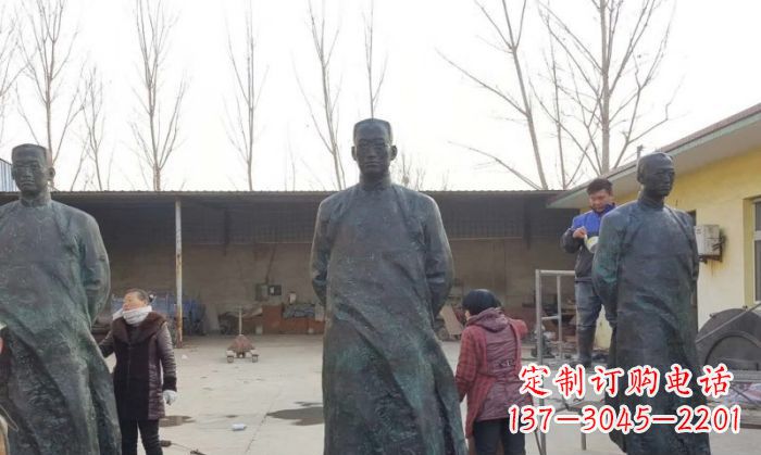 天津陶行知人物铜雕 (3)