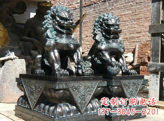 天津天安门狮子铜雕塑