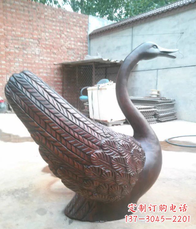 天津天鹅公园天王动物铜雕