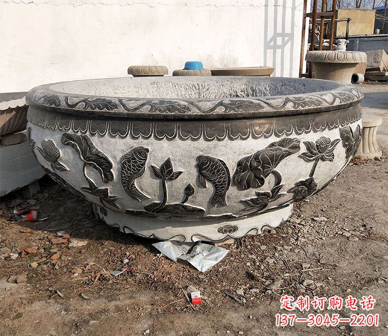 天津庭院水缸景观石雕