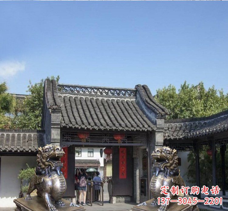 天津铜雕北京狮子庭院动物雕塑