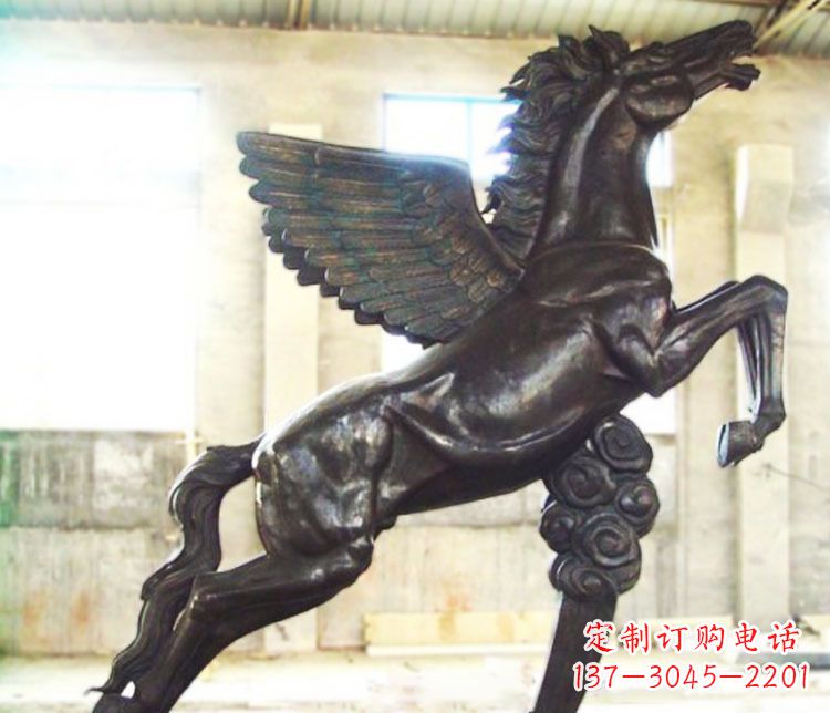 天津铜雕奔跑飞马雕塑