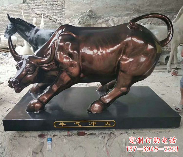 天津铜雕城市牛气冲天