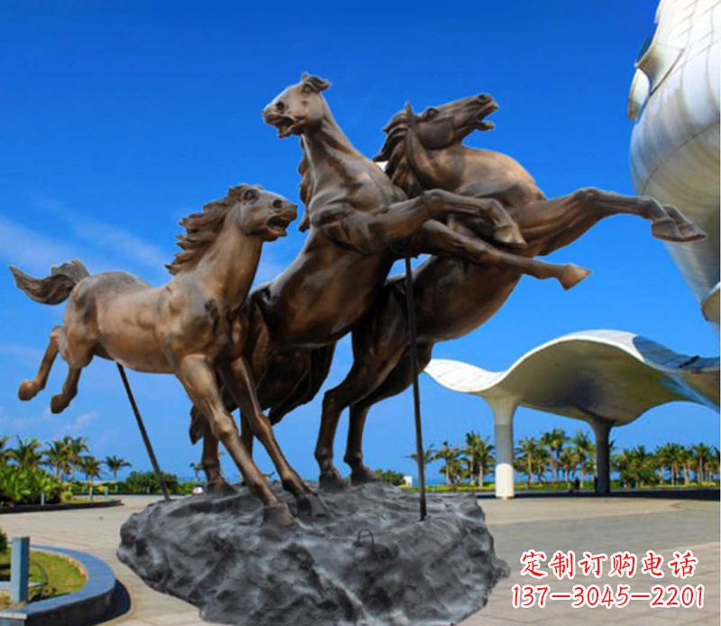 天津铜雕飞马广场动物雕塑
