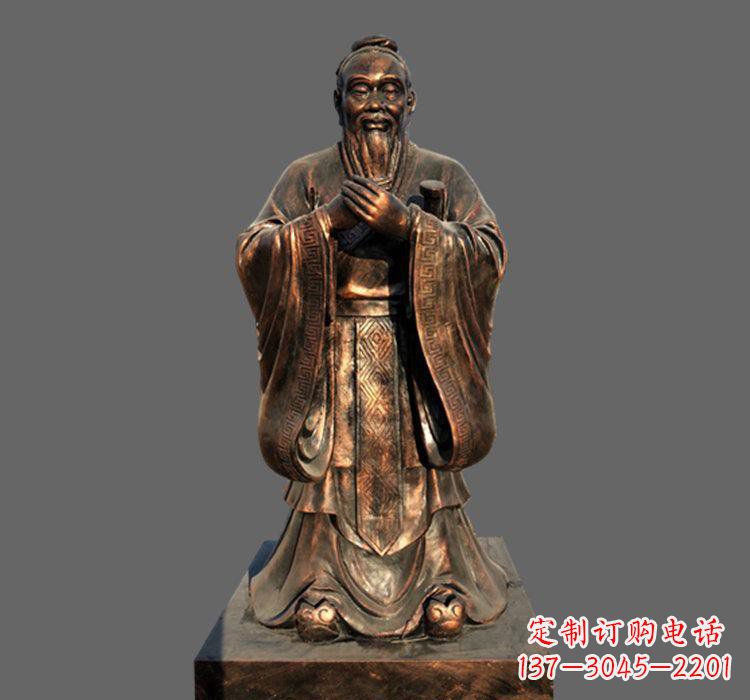天津铜雕古代名人孔子