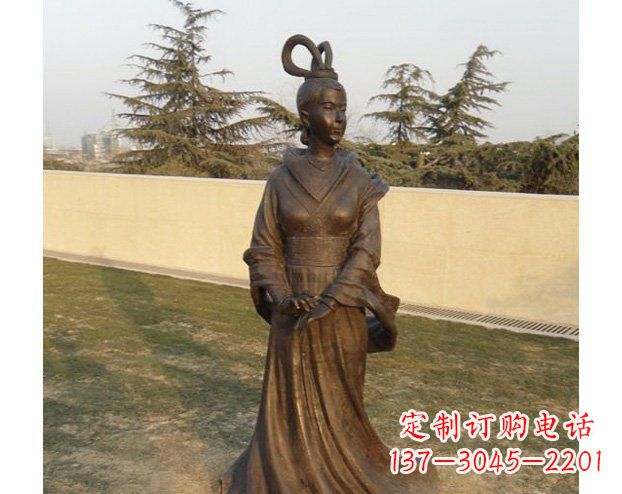 天津铜雕古代美女人物雕塑