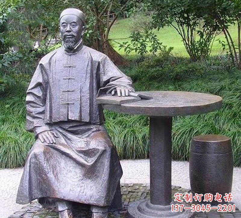 天津铜雕古代名人李鸿章雕塑