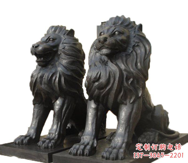 天津铜雕古代神兽狮子雕塑