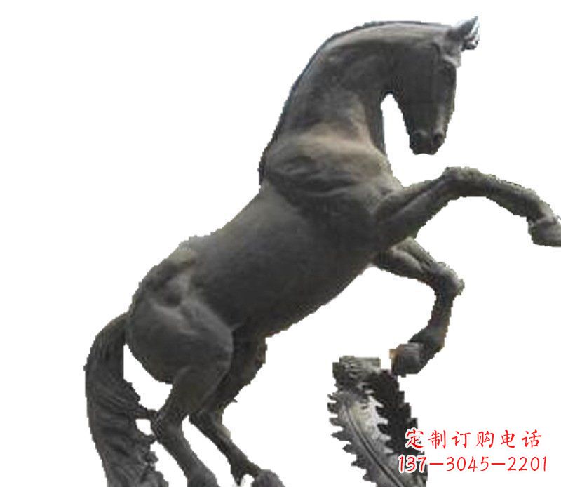 天津铜雕广场街道景观摆件动物马雕塑
