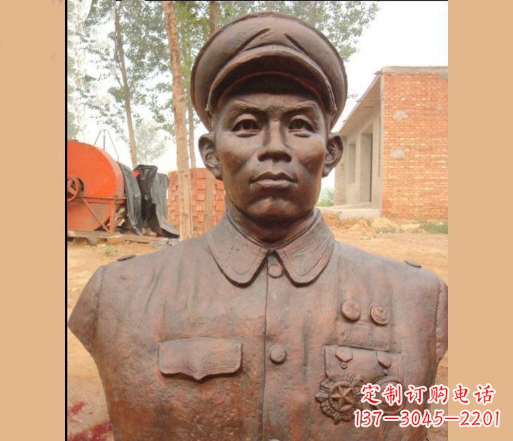 天津铜雕广场军人胸像雕塑