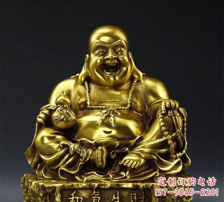 天津铜雕和气生财弥勒佛