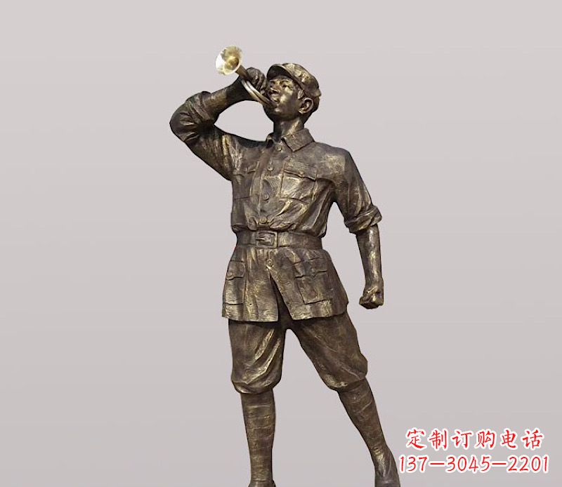 天津铜雕解放军战士