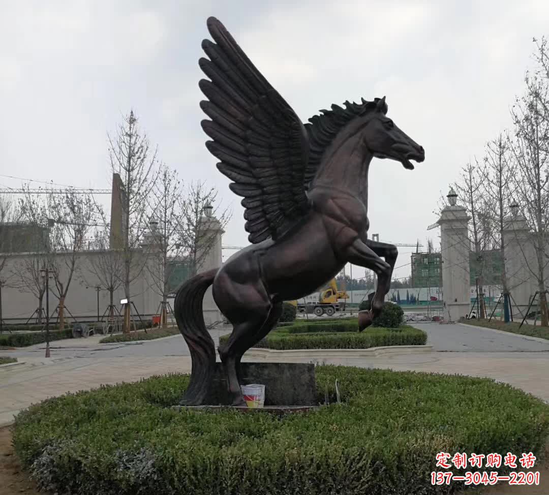 天津铜雕景观飞马