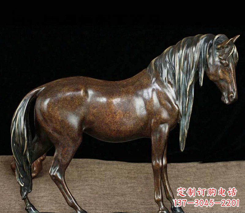 天津铜雕马公园动物摆件