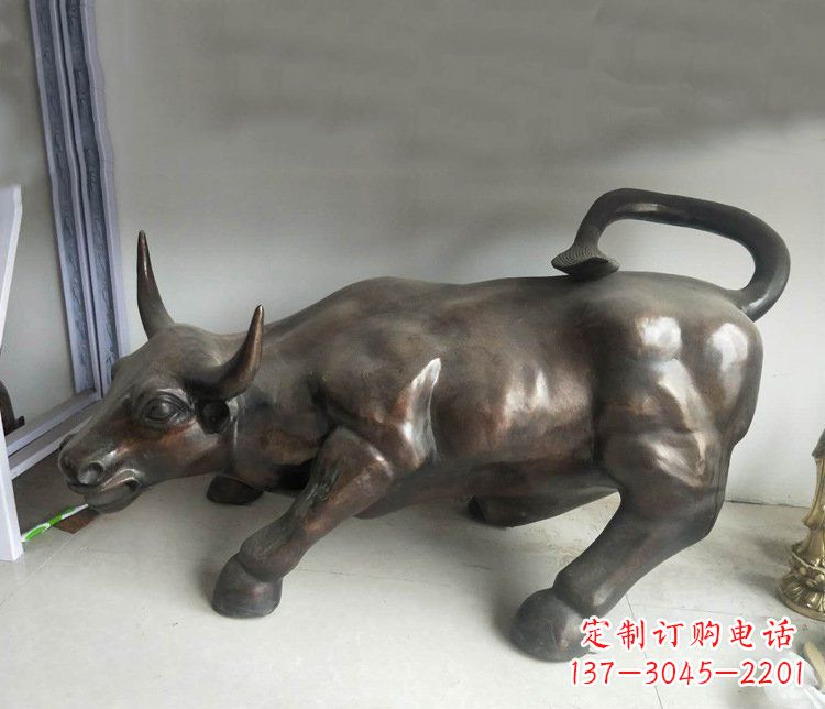 天津铜雕牛广场动物景观摆件