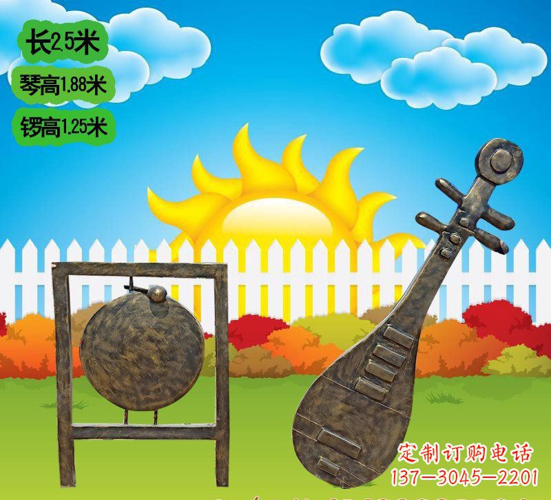 天津铜雕琵琶雕塑