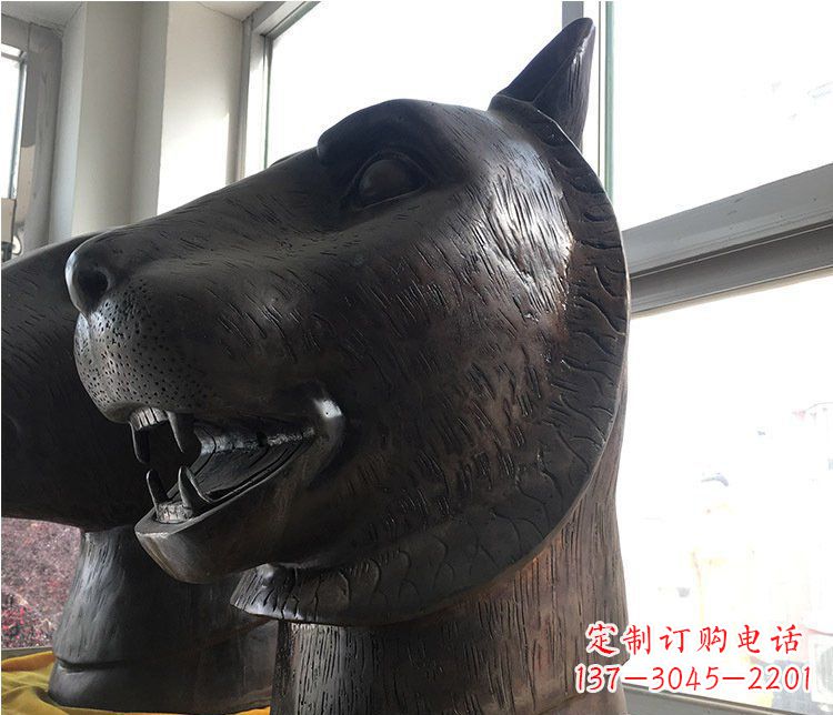 天津铜雕生肖动物头像雕塑摆件