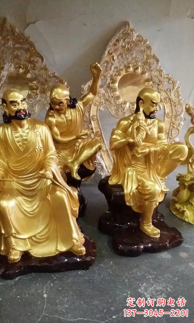 天津铜雕十八罗汉