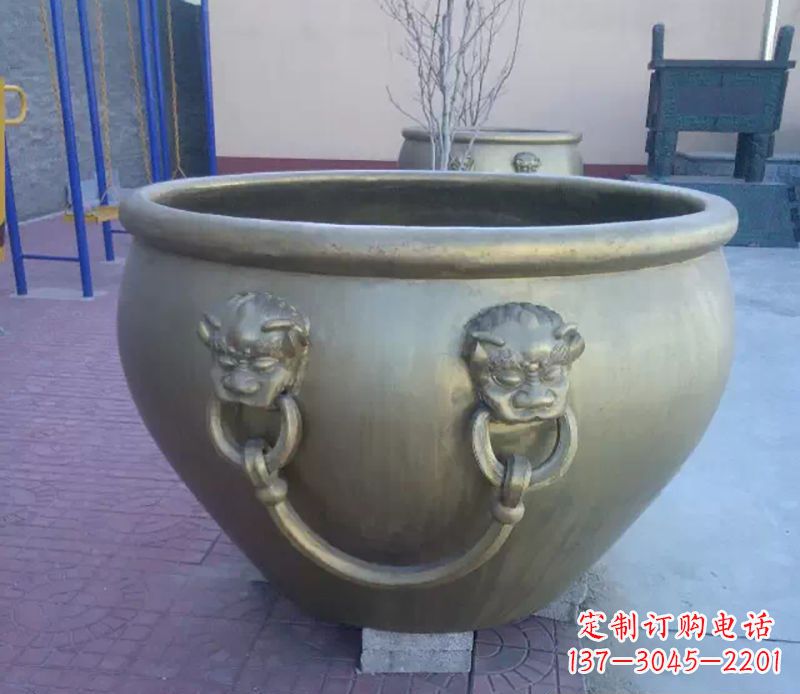 天津铜雕水缸