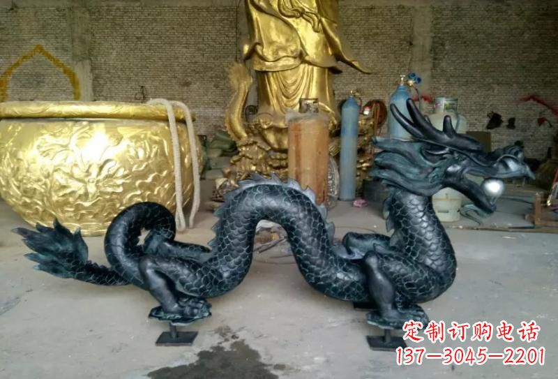 天津铜雕双龙戏珠222