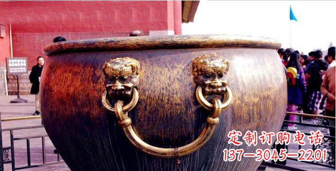 天津铜雕水缸寺庙景观雕塑