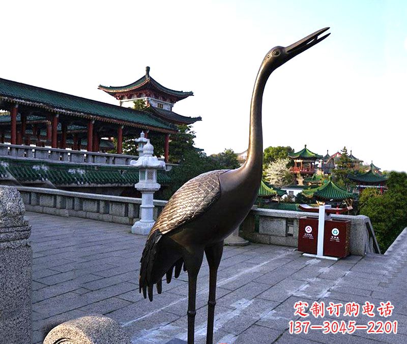 天津铜雕仙鹤雕塑