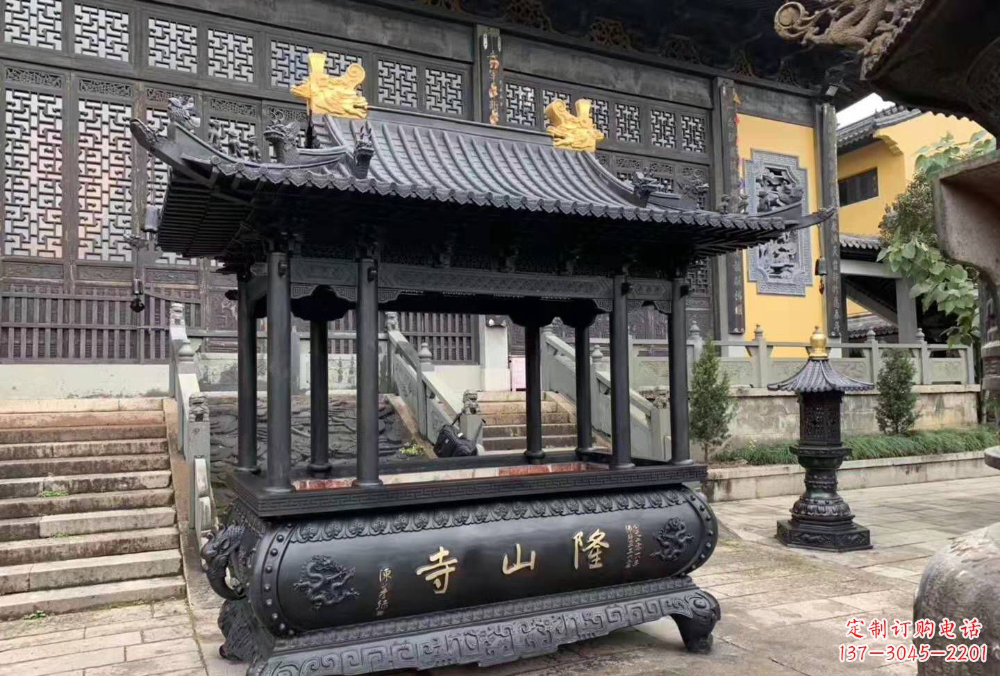 天津铜雕香炉寺庙景观户外摆件