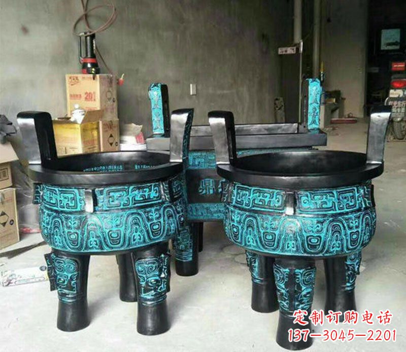 天津铜雕香炉寺庙香炉雕塑