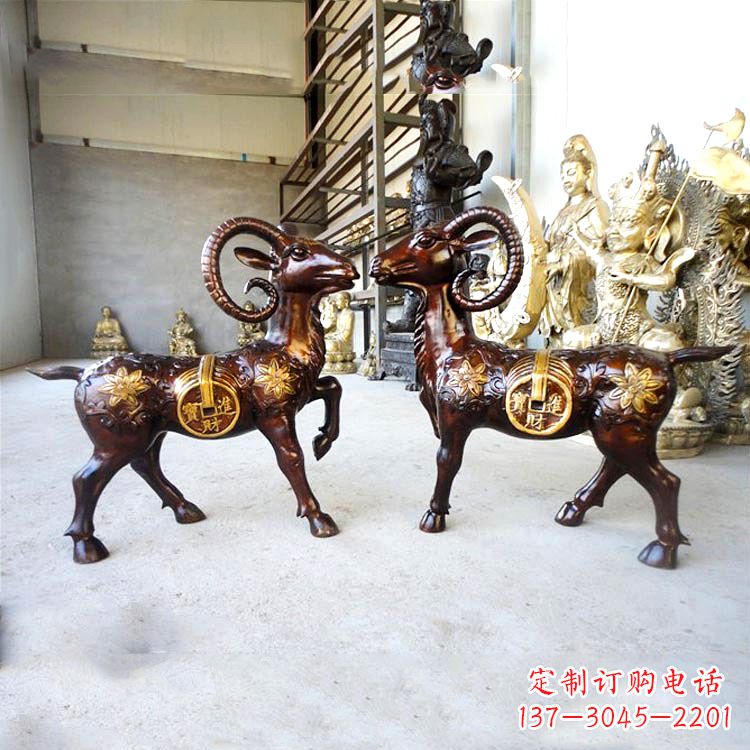 天津铜雕招财山羊