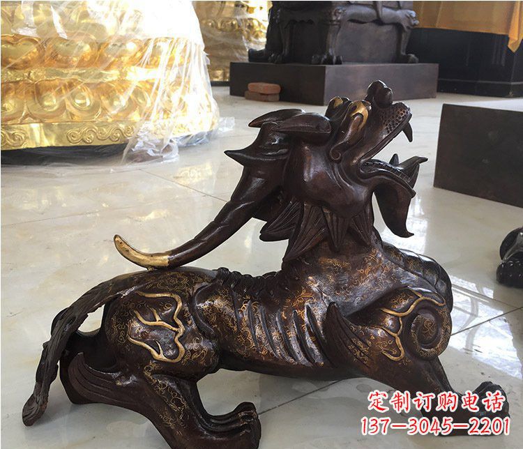 天津铜雕招财辟邪貔貅雕塑摆件