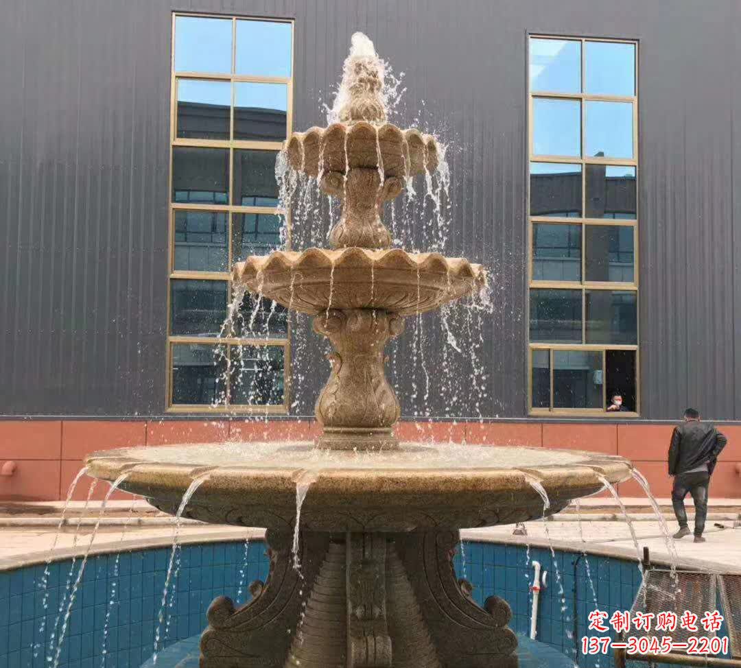 天津晚霞红三层音乐喷泉