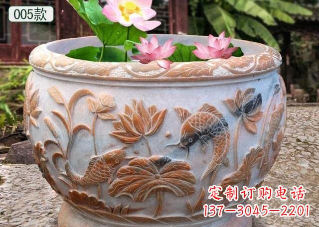 天津晚霞红水缸鱼缸雕塑