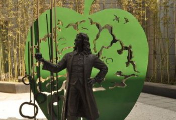 天津牛顿公园铜雕，艺术品升华人物形象