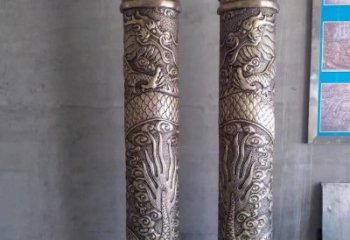 天津中领雕塑：打造精美的大型龙柱铜雕