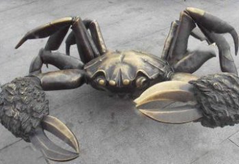天津中领雕塑以传统工艺出品的螃蟹铜雕，是杰出…