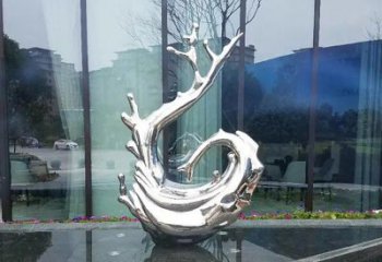 天津企业不锈钢海浪抽象雕塑
