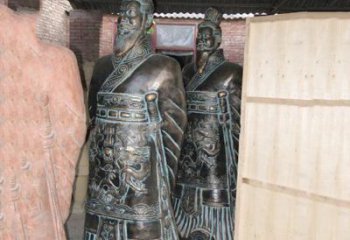 天津珍贵的秦始皇青铜雕像