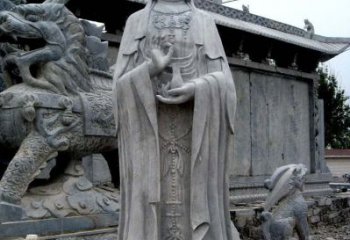 天津青石仿古观音雕像|传承古代神话传统