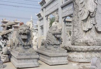 天津西洋古典青石狮子雕塑