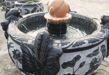 天津青石鱼缸雕塑，装点您的生活
