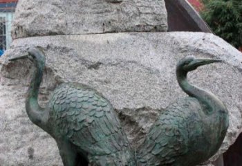 天津青铜仙鹤公园动物雕塑--令人叹为观止的完美艺术品